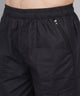 Men's Black Cotton Three Fourth Shorts