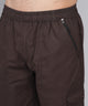 Men's Dark Brown Cotton Three Fourth Shorts