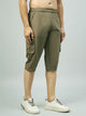 Men's Light Green Cotton Three Fourth Shorts