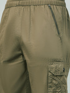 Men's Light Green Cotton Three Fourth Shorts