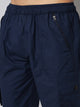 Men's Navy Blue Cotton Three Fourth Shorts