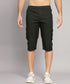 Men's Dark Green Cotton Three Fourth Shorts