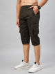 Men's Green Cotton Three Fourth Shorts