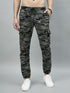 Men's Camouflage Grey Cotton Cargo Trousers