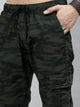 Men's Camouflage Dark Green Cotton Cargo Trousers