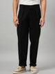 Men Relaxed Black Pure Cotton Trousers
