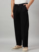 Men Relaxed Black Pure Cotton Trousers