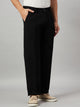 Men Relaxed Black Pure Cotton Trousers
