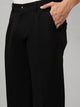 Men Relaxed Black Pure Cotton Trousers