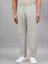 Men Relaxed Light Grey Pure Cotton Trousers