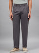 Men Relaxed Grey Pure Cotton Trousers