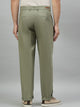 Men Relaxed Light Green Cotton Trousers