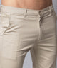 Men's Relaxed Beige  Pure Cotton Trousers