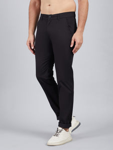 Men's Black Pure Cotton Trousers