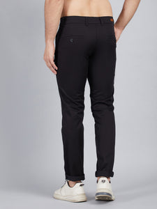 Men's Black Pure Cotton Trousers