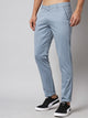 Men's Grey Pure Cotton Trousers