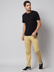 Men's Light Brown Pure Cotton Trousers