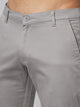 Men's Light Grey Pure Cotton Trousers