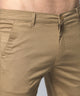 Men's Relaxed Light Brown Pure Cotton Trousers