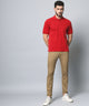 Men's Relaxed Light Brown Pure Cotton Trousers