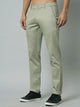 Men's Light Green Pure Cotton Trousers