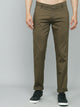 Men's Relaxed Green Pure Cotton Trousers