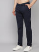 Men's Relaxed Navy Blue Pure Cotton Trousers