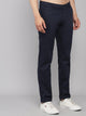 Men's Relaxed Navy Blue Pure Cotton Trousers