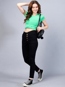 Women's Black Slim Fit Jeans