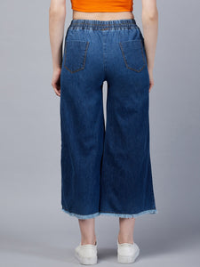 Women's Blue Denim Palazzo