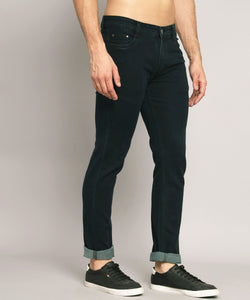 Men's Dark Green Relax Fit Jeans
