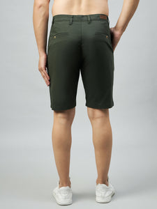 Men's Dark Green Cotton Shorts