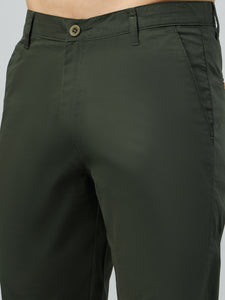 Men's Dark Green Cotton Shorts