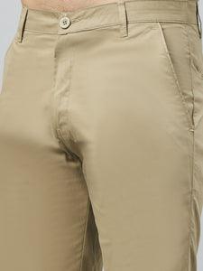 Men's Light Brown Cotton Shorts