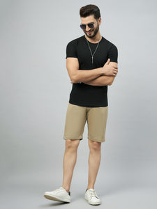 Men's Light Brown Cotton Shorts