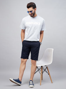 Men's Dark Blue Cotton Shorts