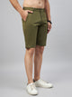 Men's Olive Cotton Shorts