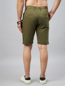 Men's Olive Cotton Shorts