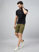 Men's Olive Cotton Shorts