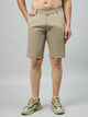 Men's Light Khaki Cotton Shorts