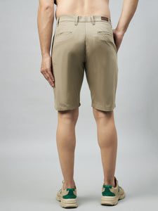 Men's Light Khaki Cotton Shorts