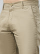 Men's Light Khaki Cotton Shorts