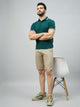 Men's Light Khaki Cotton Shorts