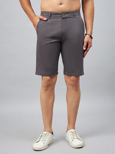 Men's Medium Grey Cotton Shorts