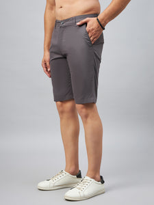 Men's Medium Grey Cotton Shorts