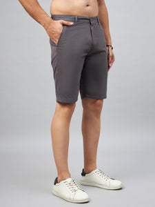 Men's Medium Grey Cotton Shorts