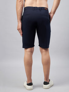 Men's Navy Blue Cotton Shorts