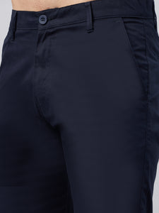 Men's Navy Blue Cotton Shorts