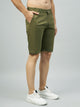 Men's Olive Green Cotton Shorts