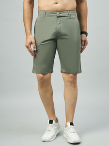 Men's Pastel Green Cotton Shorts